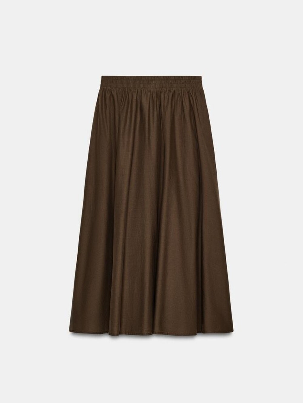 Flowy Brown Cotton Zara Maxi/Midi Skirt | Large - Picture 5 of 9